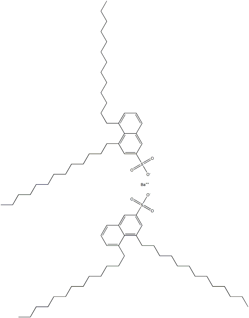 Bis(4,5-ditridecyl-2-naphthalenesulfonic acid)barium salt Struktur