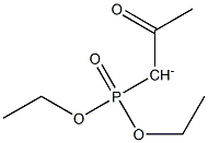 Acetyl(diethoxyphosphinyl)methanide Struktur