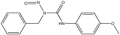 1-Benzyl-1-nitroso-3-(p-methoxyphenyl)urea Struktur