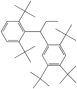 1-(2,4,5-Tri-tert-butylphenyl)-1-(2,6-di-tert-butylphenyl)propane Struktur