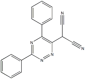 3,5-Diphenyl-1,2,4-triazine-6-malononitrile Struktur