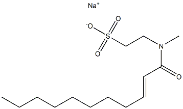 N-(2-Undecenoyl)-N-methyltaurine sodium salt Struktur