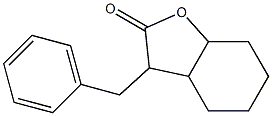 Hexahydro-3-benzylbenzofuran-2(3H)-one Struktur