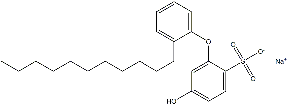 5-Hydroxy-2'-undecyl[oxybisbenzene]-2-sulfonic acid sodium salt Struktur