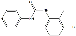 1-[(2-Methyl-3-chlorophenyl)]-3-(pyridin-4-yl)urea Struktur