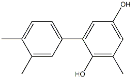 6-Methyl-2-(3,4-dimethylphenyl)benzene-1,4-diol Struktur