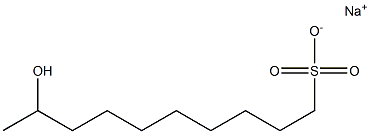 9-Hydroxydecane-1-sulfonic acid sodium salt Struktur