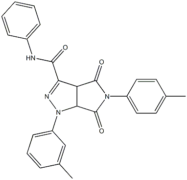 1,3a,4,5,6,6a-Hexahydro-4,6-dioxo-N-phenyl-5-(4-methylphenyl)-1-(3-methylphenyl)pyrrolo[3,4-c]pyrazole-3-carboxamide Struktur