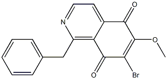 7-Bromo-6-methoxy-1-(benzyl)isoquinoline-5,8-dione Struktur