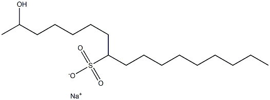 2-Hydroxyheptadecane-8-sulfonic acid sodium salt Struktur