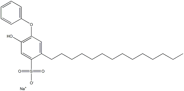 6-Hydroxy-3-tetradecyl[oxybisbenzene]-4-sulfonic acid sodium salt Struktur