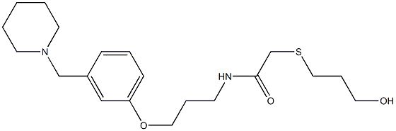 N-[3-[3-(Piperidinomethyl)phenoxy]propyl]-2-[(3-hydroxypropyl)thio]acetamide Struktur