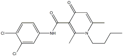 N-(3,4-Dichlorophenyl)-1-butyl-2,6-dimethyl-4-oxo-1,4-dihydro-3-pyridinecarboxamide Struktur