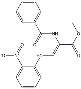 (Z)-3-[(2-Nitrophenyl)amino]-2-(benzoylamino)acrylic acid methyl ester Struktur