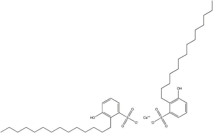 Bis(3-hydroxy-2-tetradecylbenzenesulfonic acid)calcium salt Struktur