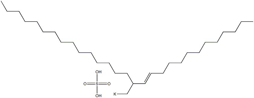 Sulfuric acid 2-(1-tridecenyl)heptadecyl=potassium ester salt Struktur