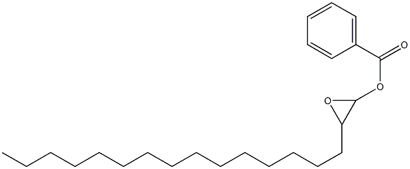 Benzoic acid 1,2-epoxyheptadecan-1-yl ester Struktur