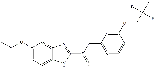 2-[[[4-(2,2,2-Trifluoroethoxy)pyridin-2-yl]methyl]sulfinyl]-5-ethoxy-1H-benzimidazole Struktur