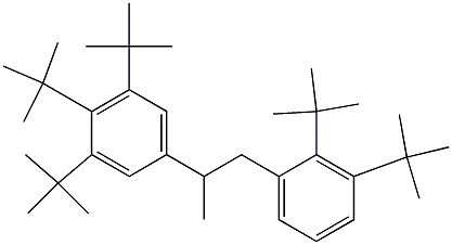 2-(3,4,5-Tri-tert-butylphenyl)-1-(2,3-di-tert-butylphenyl)propane Struktur