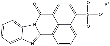 7-Oxo-7H-benzimidazo[2,1-a]benz[de]isoquinoline-4-sulfonic acid potassium salt Struktur