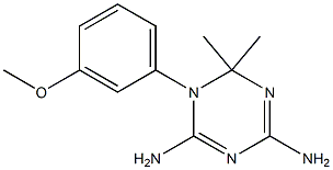 2,4-Diamino-6,6-dimethyl-5,6-dihydro-5-(3-methoxyphenyl)-1,3,5-triazine Struktur