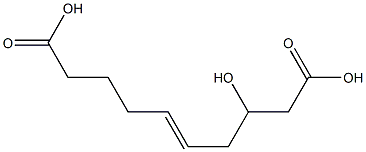 3-Hydroxy-5-decenedioic acid Struktur