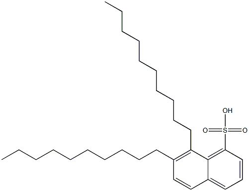 7,8-Didecyl-1-naphthalenesulfonic acid Struktur