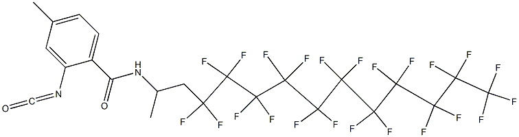 2-Isocyanato-4-methyl-N-[2-(tricosafluoroundecyl)-1-methylethyl]benzamide Struktur