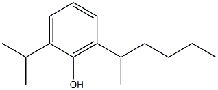 2-Isopropyl-6-(1-methylpentyl)phenol Struktur