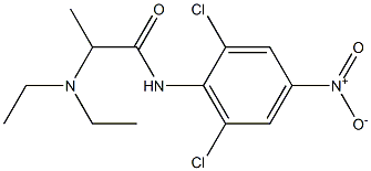 N-(2,6-Dichloro-4-nitrophenyl)-2-(diethylamino)propionamide Struktur