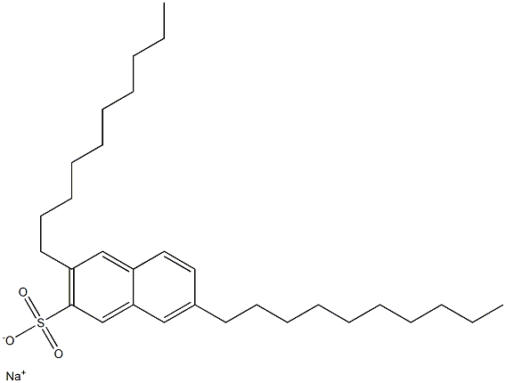 3,7-Didecyl-2-naphthalenesulfonic acid sodium salt Struktur