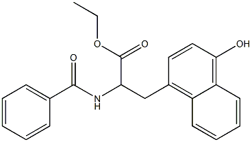 2-Benzoylamino-3-(4-hydroxy-1-naphthalenyl)propionic acid ethyl ester Struktur