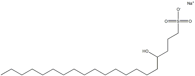 4-Hydroxyicosane-1-sulfonic acid sodium salt Struktur