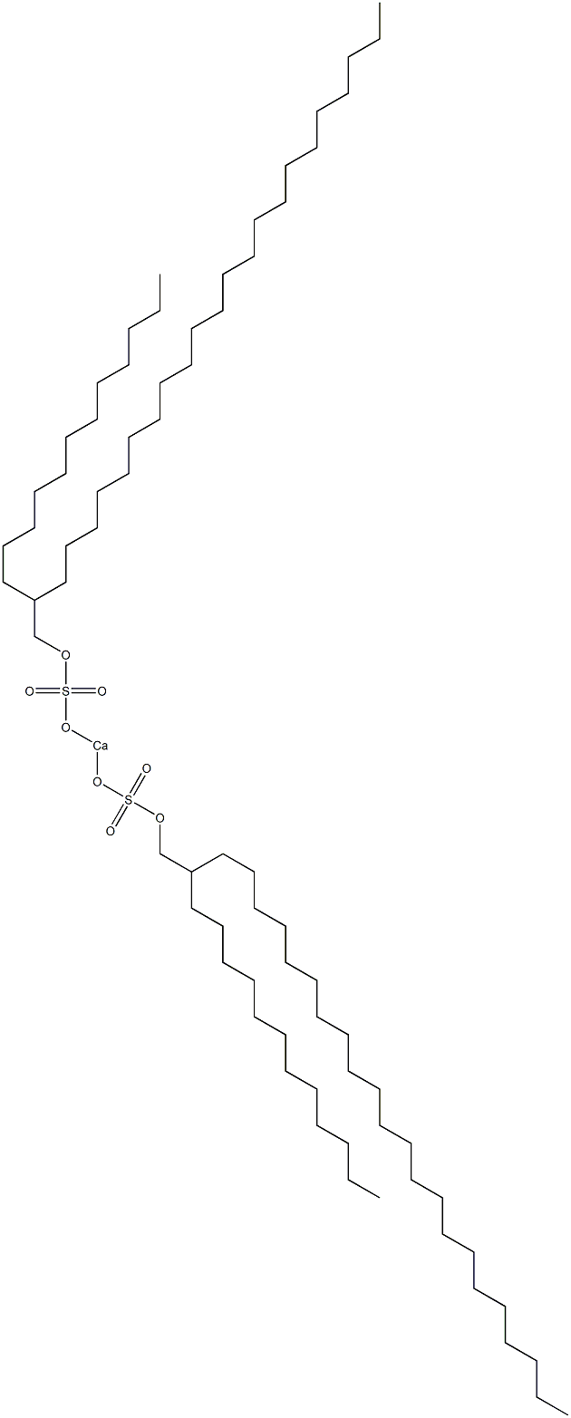 Bis(2-dodecyltetracosyloxysulfonyloxy)calcium Struktur