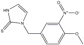 1-(3-Nitro-4-methoxybenzyl)-1,3-dihydro-2H-imidazole-2-thione Struktur