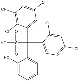 (4-Chloro-2-hydroxyphenyl)(2,3,5-trichlorophenyl)(2-hydroxyphenyl)methanesulfonic acid Struktur