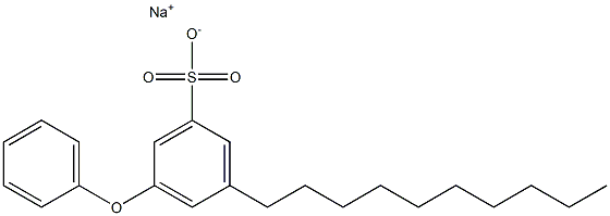 3-Decyl-5-phenoxybenzenesulfonic acid sodium salt Struktur