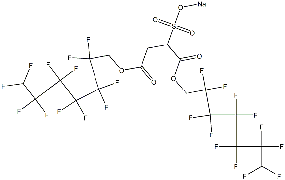 2-(Sodiosulfo)butanedioic acid bis(2,2,3,3,4,4,5,5,6,6,7,7-dodecafluoroheptyl) ester Struktur