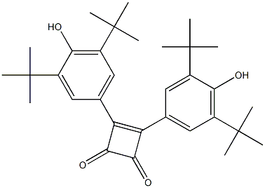 3,4-Bis(3,5-ditert-butyl-4-hydroxyphenyl)-3-cyclobutene-1,2-dione Struktur