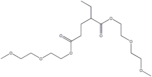 2-Ethylglutaric acid bis[2-(2-methoxyethoxy)ethyl] ester Struktur