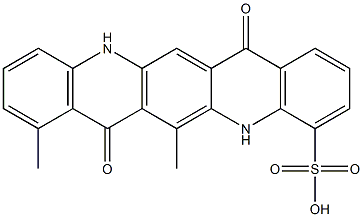 5,7,12,14-Tetrahydro-6,8-dimethyl-7,14-dioxoquino[2,3-b]acridine-4-sulfonic acid Struktur