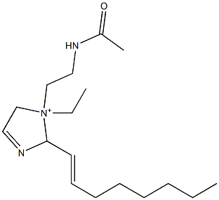 1-[2-(Acetylamino)ethyl]-1-ethyl-2-(1-octenyl)-3-imidazoline-1-ium Struktur