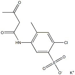 5-(Acetoacetylamino)-2-chloro-4-methylbenzenesulfonic acid potassium salt Struktur