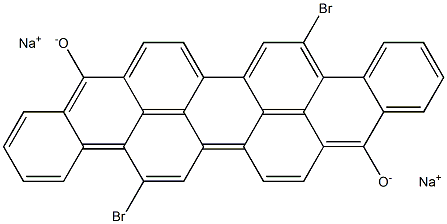 Disodium 5,14-dibromo-9,18-dinaphtho[1,2,3-cd:1',2',3'-lm]perylenediolate Struktur