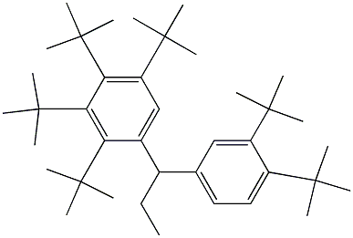 1-(2,3,4,5-Tetra-tert-butylphenyl)-1-(3,4-di-tert-butylphenyl)propane Struktur