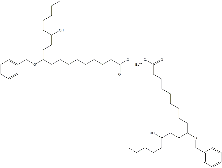 Bis(10-benzyloxy-13-hydroxystearic acid)barium salt Struktur