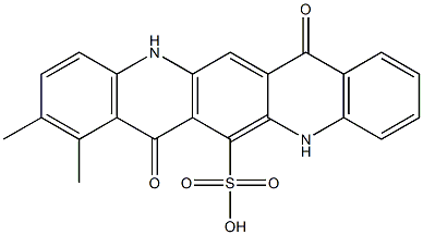 5,7,12,14-Tetrahydro-8,9-dimethyl-7,14-dioxoquino[2,3-b]acridine-6-sulfonic acid Struktur