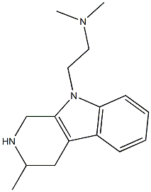 1,2,3,4-Tetrahydro-N,N,3-trimethyl-9H-pyrido[3,4-b]indole-9-ethanamine Struktur