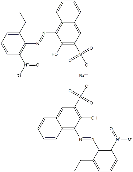 Bis[1-[(2-ethyl-6-nitrophenyl)azo]-2-hydroxy-3-naphthalenesulfonic acid]barium salt Struktur