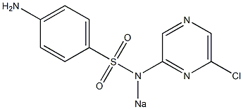 4-Amino-N-(6-chloropyrazin-2-yl)-N-sodiobenzenesulfonamide Struktur